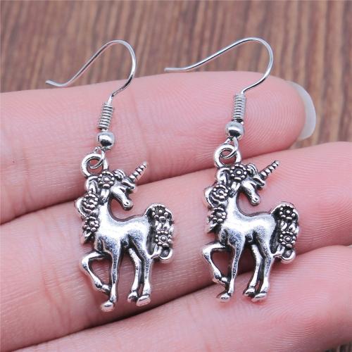 Zinc Alloy Drop Earring, Horse, plated, fashion jewelry [