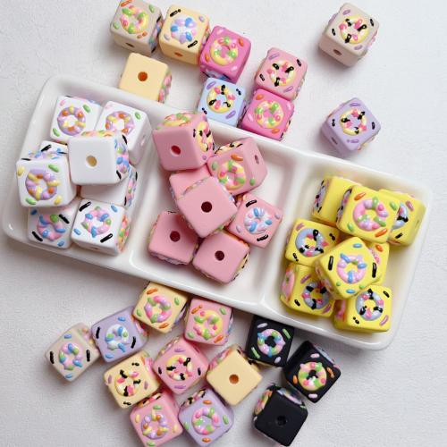 Acrylic Jewelry Beads, Square, hand drawing, DIY 16mm Approx 4.2mm, Approx [