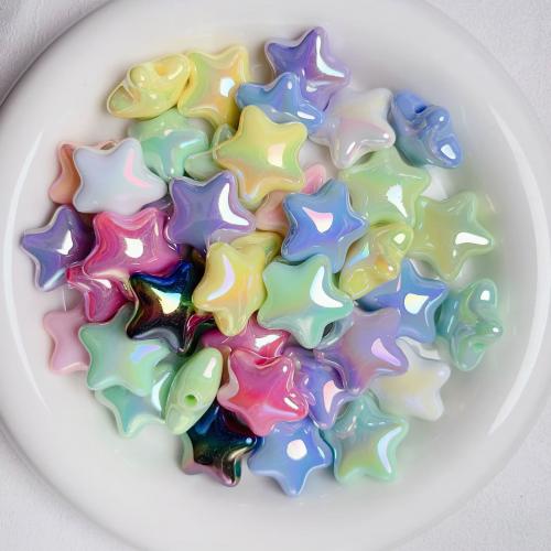 Plating Acrylic Beads, Star, UV plating, DIY Approx 3.4mm, Approx 