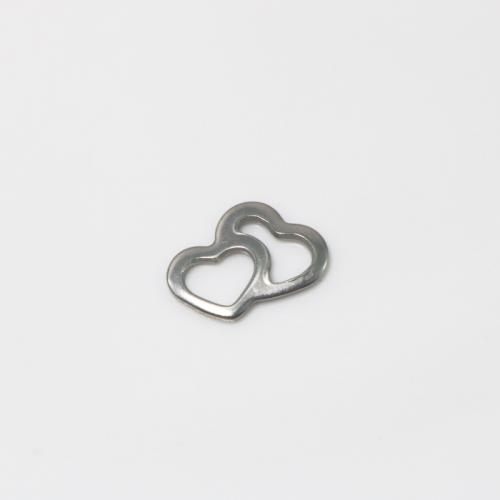 pendentifs de cœur en inox , Acier inoxydable 304, coeur, Placage, DIY, argent Vendu par PC[