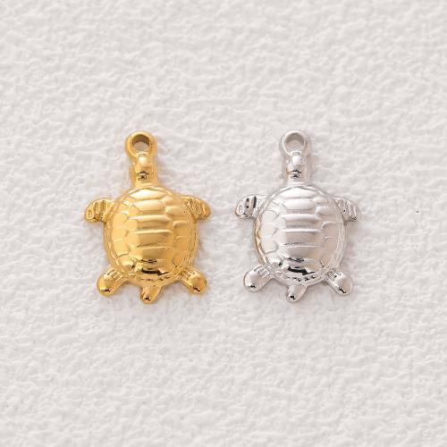 Stainless Steel Animal Pendants, 304 Stainless Steel, Turtle, Vacuum Ion Plating, fashion jewelry & DIY & Unisex [