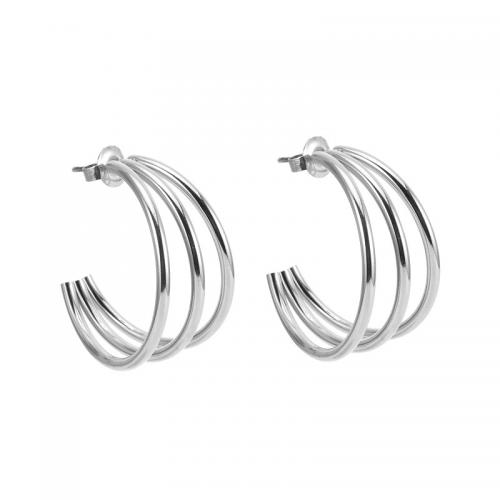 Boucles d'oreilles en acier titane, bijoux de mode & normes différentes pour le choix & pour femme, plus de couleurs à choisir, Vendu par paire