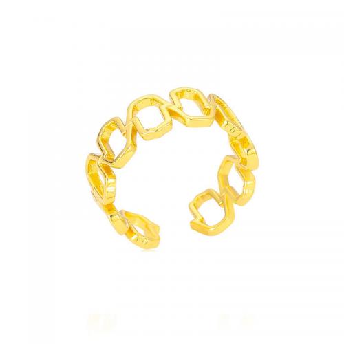 Brass Finger Ring, gold color plated & fashion jewelry & for woman cuff finger ring diameter about 2cm [