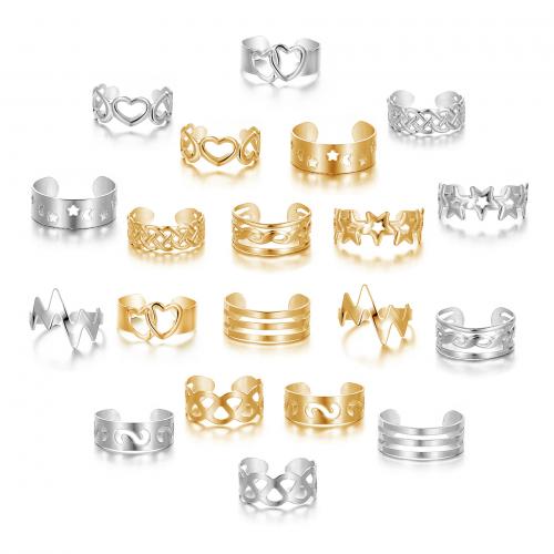 alliage de zinc Bague d'orteil, 10 pièces & bijoux de mode & pour femme, plus de couleurs à choisir, Vendu par fixé