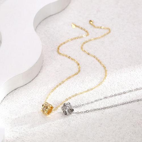 Rhinestone Brass Necklace, plated, fashion jewelry & for woman & with rhinestone Approx 45-50 cm [