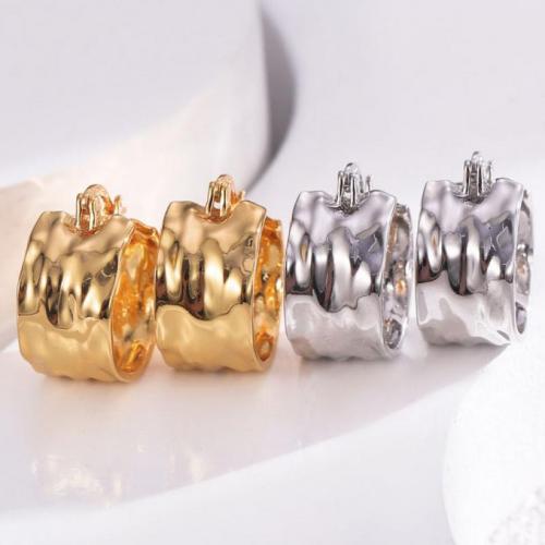 Brass Huggie Hoop Earring, plated, fashion jewelry & for woman [