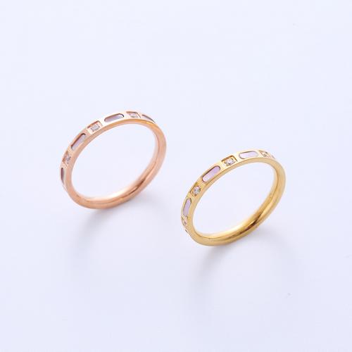 Rhinestone Stainless Steel Finger Ring, 316L Stainless Steel & for woman & with rhinestone [