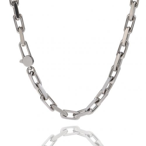 Stainless Steel Chain Necklace, 304 Stainless Steel, polished, fashion jewelry & for man, original color [