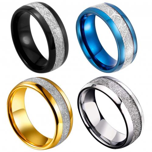 Edelstahl Fingerring, 304 Edelstahl, plattiert, unisex & verschiedene Größen vorhanden & Epoxy Aufkleber, keine, verkauft von PC