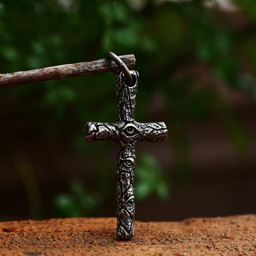 Stainless Steel Cross Pendants, 304 Stainless Steel, polished, vintage & DIY, original color [