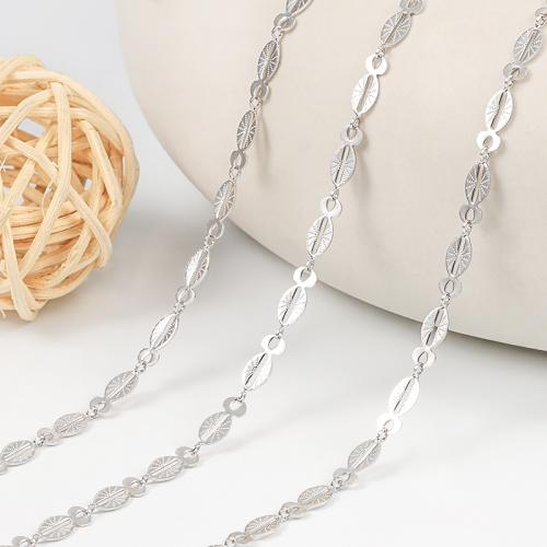 Stainless Steel Chain Jewelry, 304 Stainless Steel, electrolyzation, DIY, Approx [