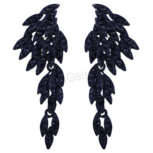 Pendientes Gota de Cristal, aleación de zinc, con Cristal, chapado, para mujer & con diamantes de imitación, más colores para la opción, Vendido por Par