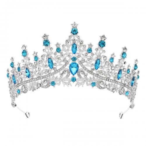 Bridal Tiaras, Zinc Alloy, plated, for woman & with rhinestone [