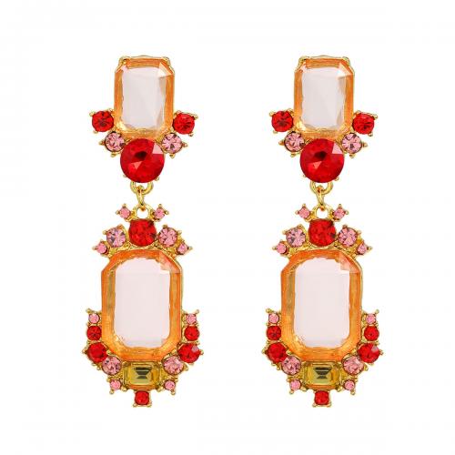 Resin Zinc Alloy Earring, with Resin & Acrylic, fashion jewelry & for woman [