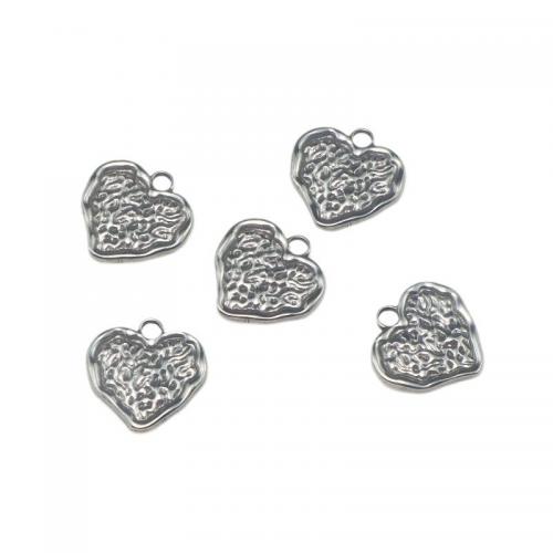 Stainless Steel Heart Pendants, 304 Stainless Steel, DIY, original color 