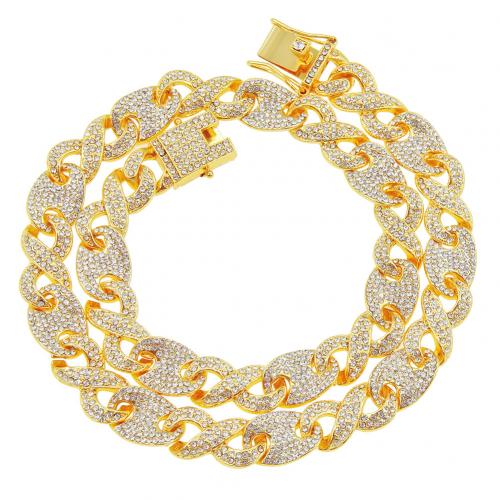 Rhinestone en alliage de zinc bijoux , Placage, normes différentes pour le choix & styles différents pour le choix & pour femme & avec strass, plus de couleurs à choisir, Vendu par PC