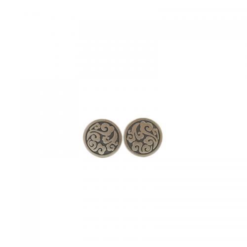 alliage de zinc boucle d oreille dormeuse, Rond, Finition antique, Vintage & unisexe, 10mm, Vendu par paire[