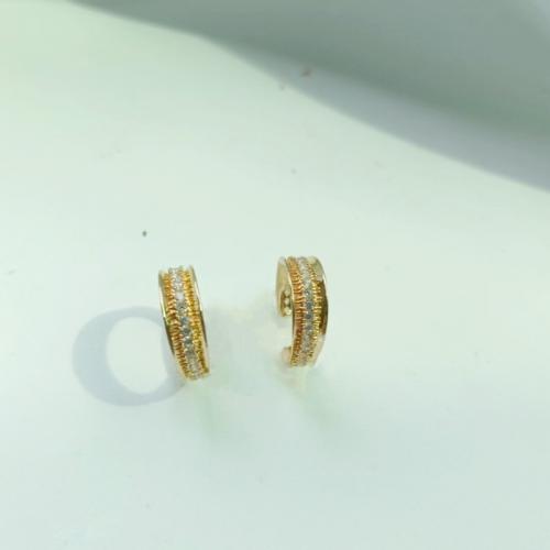 Cubic Zirconia Micro Pave Brass Earring, fashion jewelry & micro pave cubic zirconia & for woman 