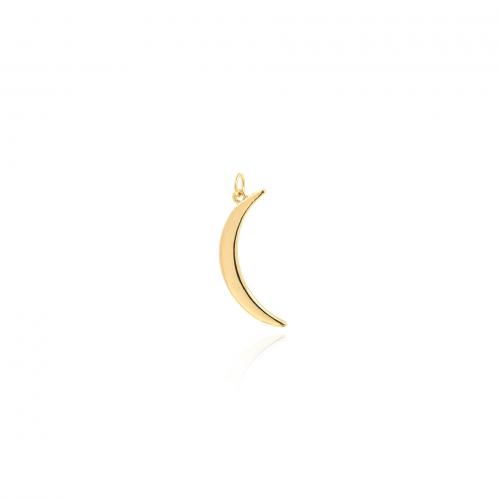 Brass Jewelry Pendants, Moon, 18K gold plated, fashion jewelry & DIY 