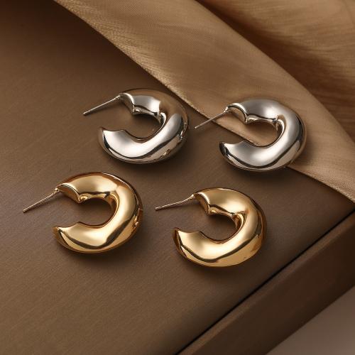 Brass Stud Earring, plated, for woman 