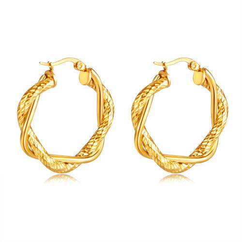 Stainless Steel Leverback Earring, 304 Stainless Steel, plated, fashion jewelry & for woman, gold 