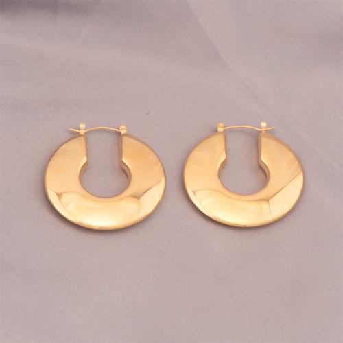 Boucles d'oreilles en acier titane, Plaqué or 18K, bijoux de mode & pour femme Vendu par paire