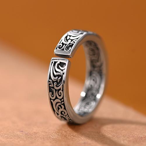 Zinc Alloy Cuff Finger Ring, silver color plated, vintage & for man, US Ring .5-11 [