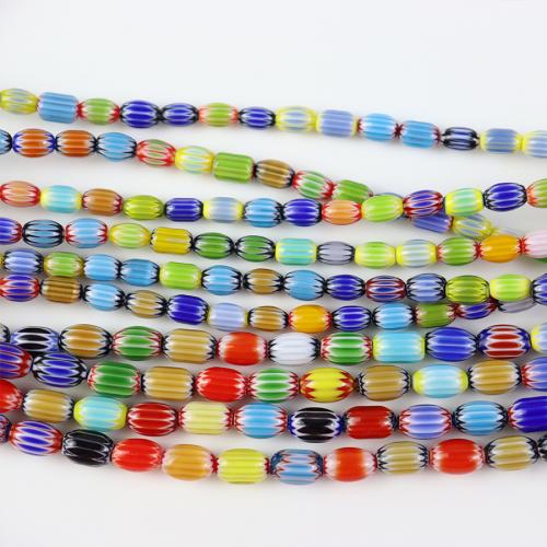 Perles murano faites à la main , chalumeau, Seau, bijoux de mode & DIY & normes différentes pour le choix, couleurs mélangées Environ 40 cm, Vendu par brin