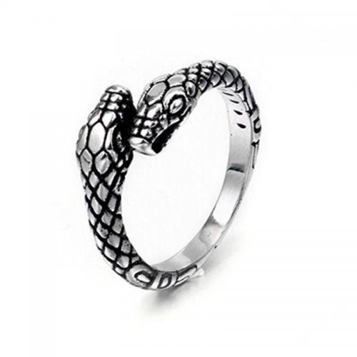 Messing Fingerring, Schlange, Modeschmuck & unisex, originale Farbe, Inner diameter:17mm,width:9mm., verkauft von PC