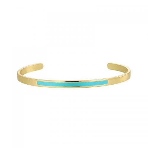 Brass Cuff Bangle, plated, for woman & epoxy gel 