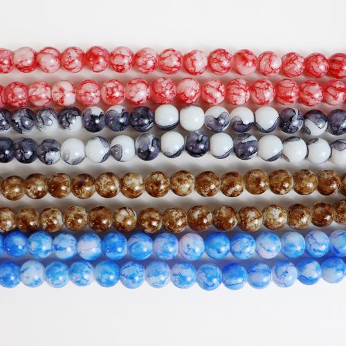 Glass Beads, Round, fashion jewelry & DIY Approx 