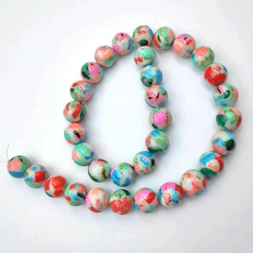 Single Gemstone Beads, Persian Jade, Round, polished, fashion jewelry & DIY mixed colors [