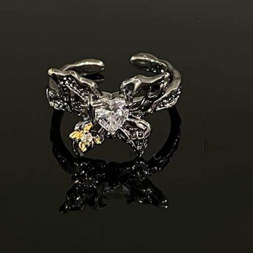 Cubic Zircon Brass Finger Ring, fashion jewelry & micro pave cubic zirconia & for woman, US Ring 