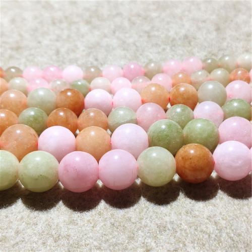 Single Gemstone Beads, Jade Quartzite, Round, fashion jewelry & DIY mixed colors Approx 38-40 cm 