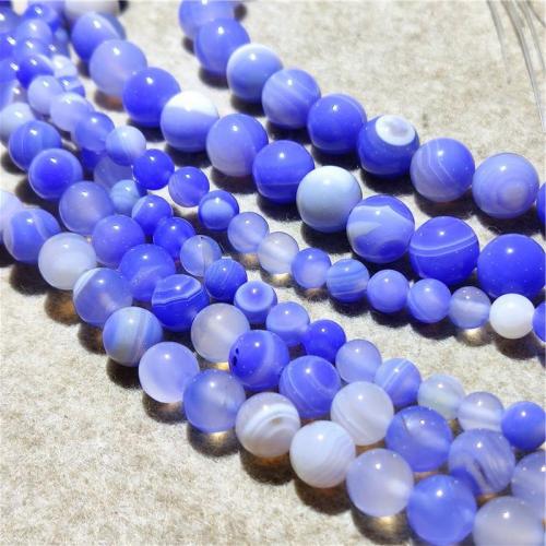 Synthetic Gemstone Beads, Round, DIY blue Approx 38-40 cm 