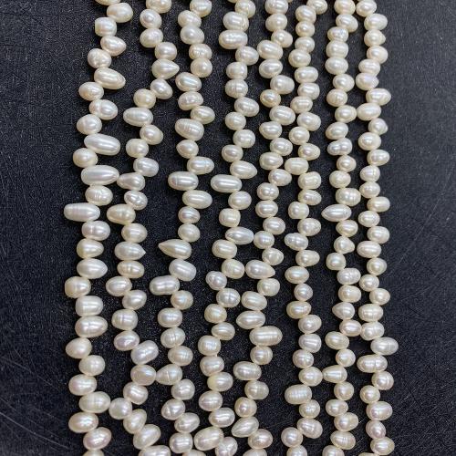 Perlas Arroz Freshwater, Perlas cultivadas de agua dulce, Bricolaje & diverso tamaño para la opción, Blanco, longitud:aproximado 38 cm, Vendido por Sarta