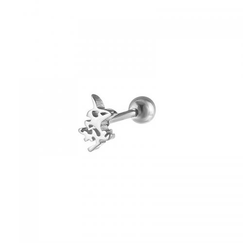 Boucles d'oreilles en acier titane, Placage, bijoux de mode, argent Vendu par PC