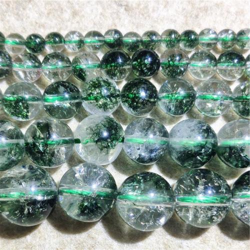 Perles en Quartz de fantôme, Quartz Phantom Vert, Rond, DIY & normes différentes pour le choix, vert Environ 38-40 cm, Vendu par brin