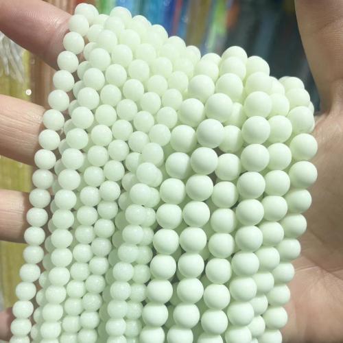 Single Gemstone Beads, Night-Light Stone, Round, DIY Approx 38 cm 