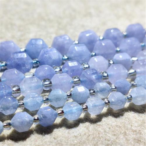 Single Gemstone Beads, Chalcedony, DIY & faceted, light blue Approx 36-38 cm 