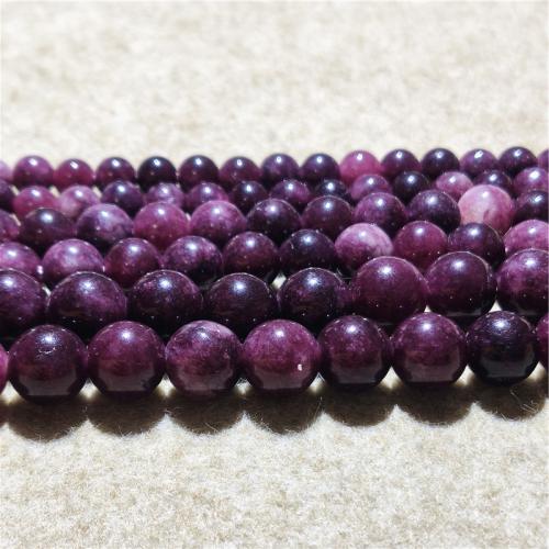 Single Gemstone Beads, Jade Quartzite, Round, DIY purple Approx 38-40 cm 