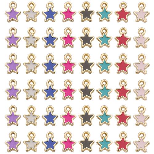 Zinc Alloy Enamel Pendants, Star, DIY 