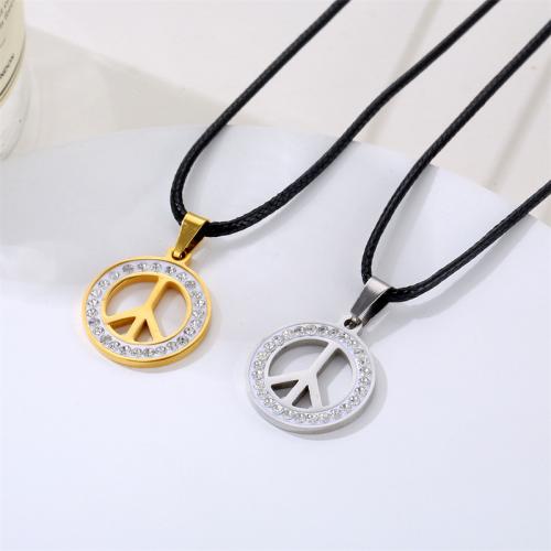 Rhinestone Stainless Steel Pendants, 304 Stainless Steel, Round, plated, DIY & with rhinestone 20mm 