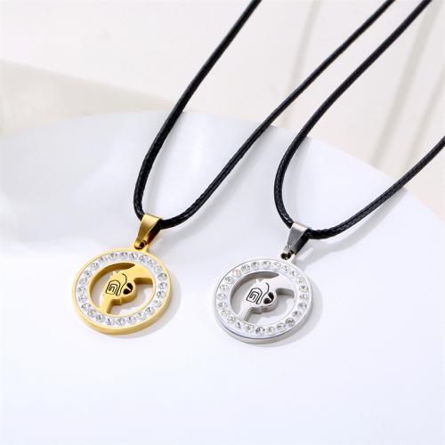 Rhinestone Stainless Steel Pendants, 304 Stainless Steel, Round, plated, DIY & with rhinestone 20mm 