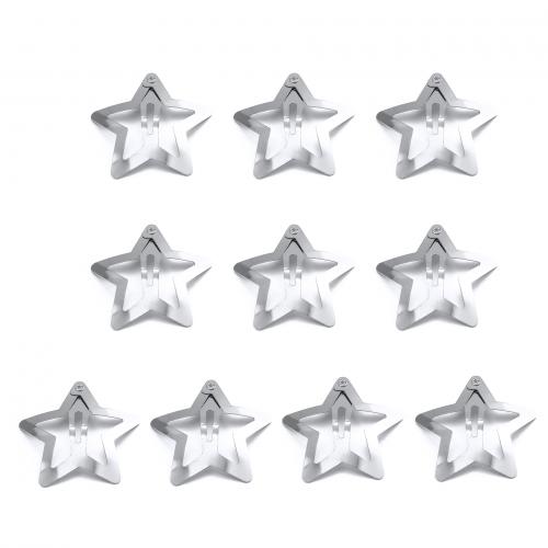 Zinc Alloy Stud Earring, Star, plated, for woman, original color, 31mm, Approx [