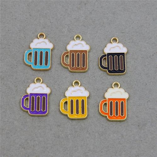 Zinc Alloy Enamel Pendants, Cup, plated, fashion jewelry & DIY Approx [