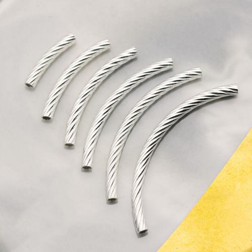 Argent sterling 925 perles tube incurvé, DIY & normes différentes pour le choix, Vendu par PC