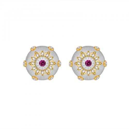 Cubic Zirconia Micro Pave Brass Earring, plated, fashion jewelry & micro pave cubic zirconia & for woman 