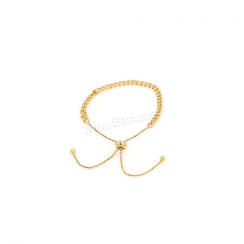 Brass Bracelets, 18K gold plated, Adjustable & fashion jewelry & for woman Approx 15 cm 