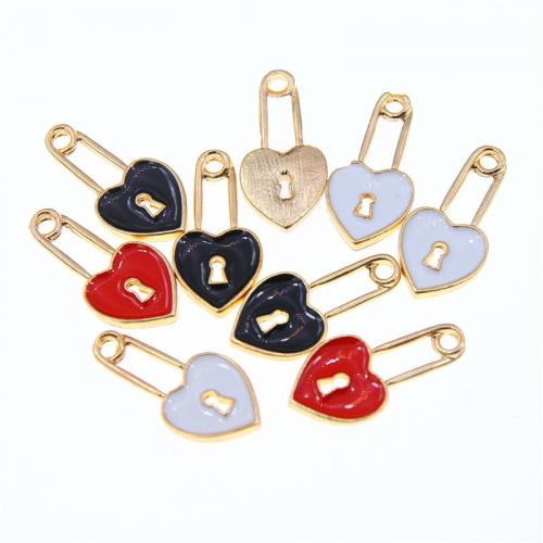 Zinc Alloy Enamel Pendants, Heart, plated, fashion jewelry & DIY Approx 